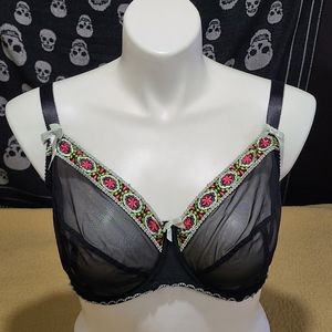 Freya sheer underwire plunge bra size M